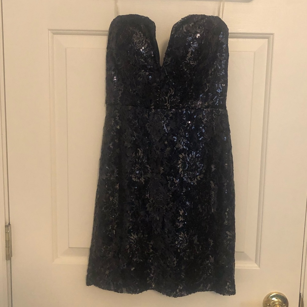 Strapless Sequins Hearts Dress